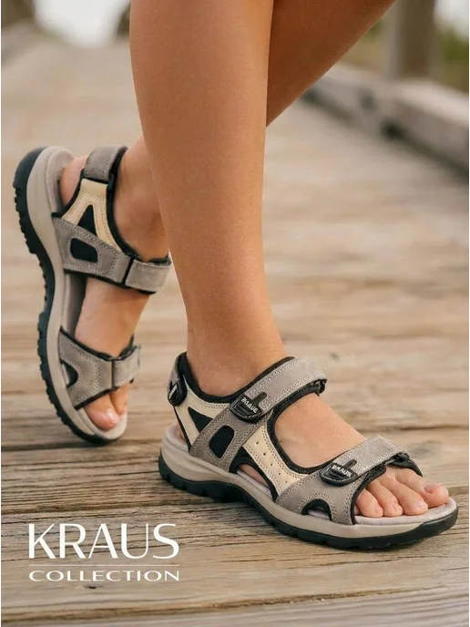 KRAUS Collection Сандалии женские спортивные летние, черный