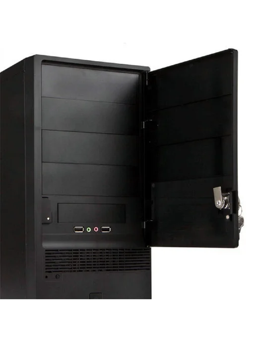 POWERMAN Корпус для ПК сталь 0,5 мм mATX 2 USB без БП, 0 5 без, фото 3