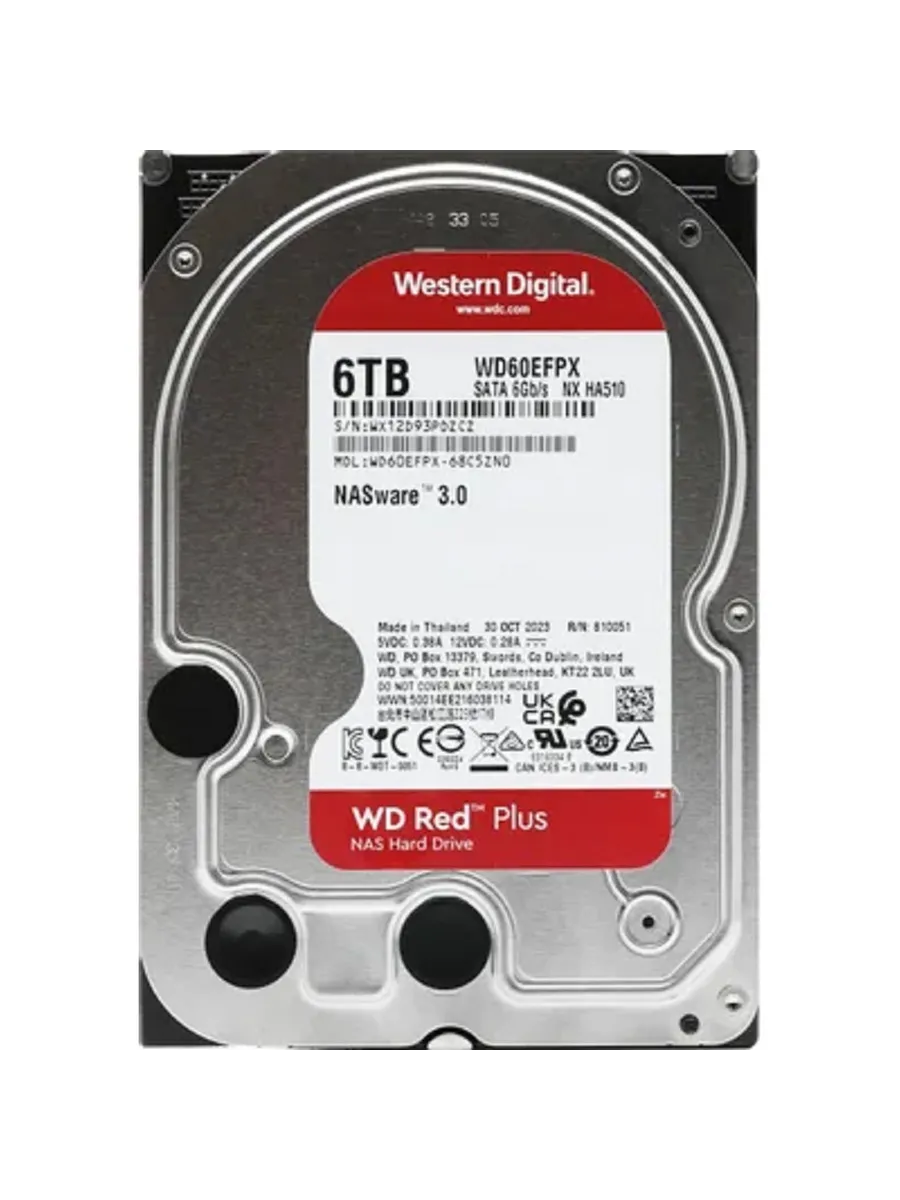 Внутренний HDD жесткий диск WD60EFPX Red Plus 6000ГБ