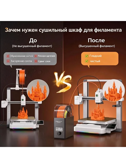 Creality Сушилка для хранения филамента 3D-печати Dryer Box 2.0, черный, фото 2