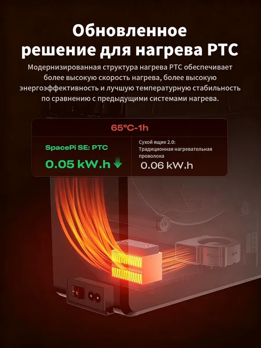 Creality Сушилка для хранения филамента 3D-печати Dryer Box 2.0, черный, фото 5