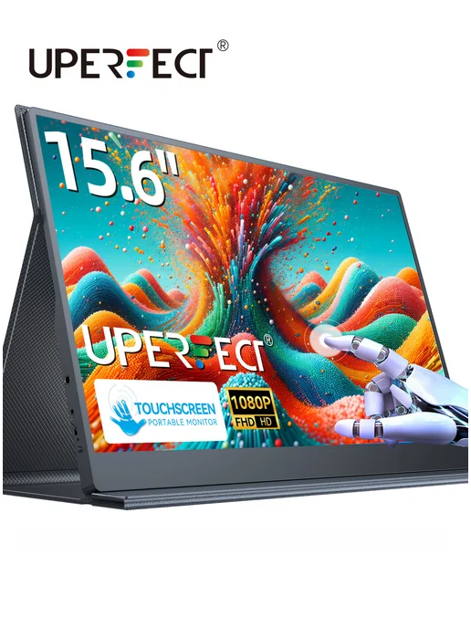 Uperfect 15,6-дюймовый сенсорный портативный монитор 1080P VESA, 15 6-дюймовый сенсорный портативный