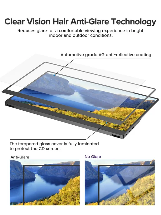 Uperfect 15,6-дюймовый сенсорный портативный монитор 1080P VESA, 15 6-дюймовый сенсорный портативный, фото 6