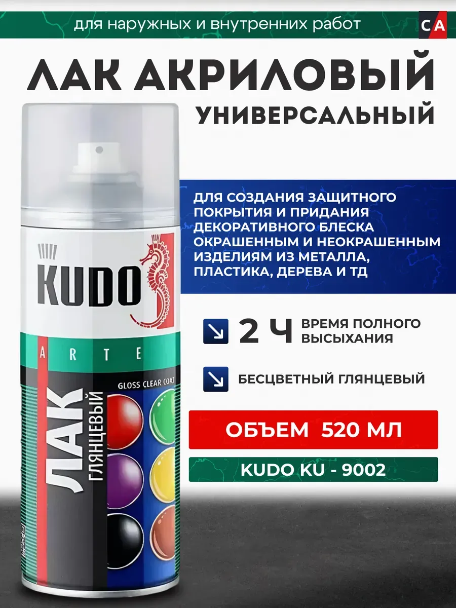 Лак акриловый глянцевый Kudo 520 мл.