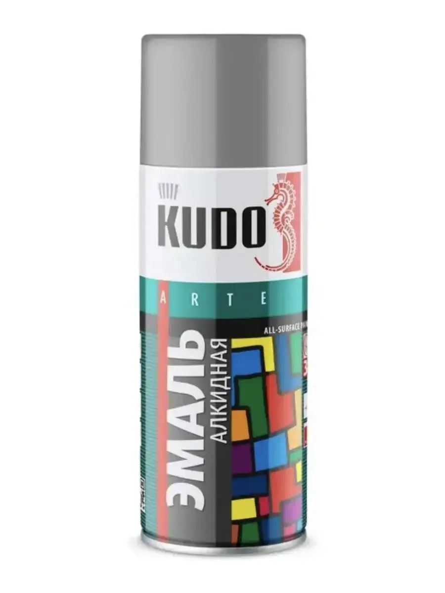 Эмаль серая KUDO 520 мл.