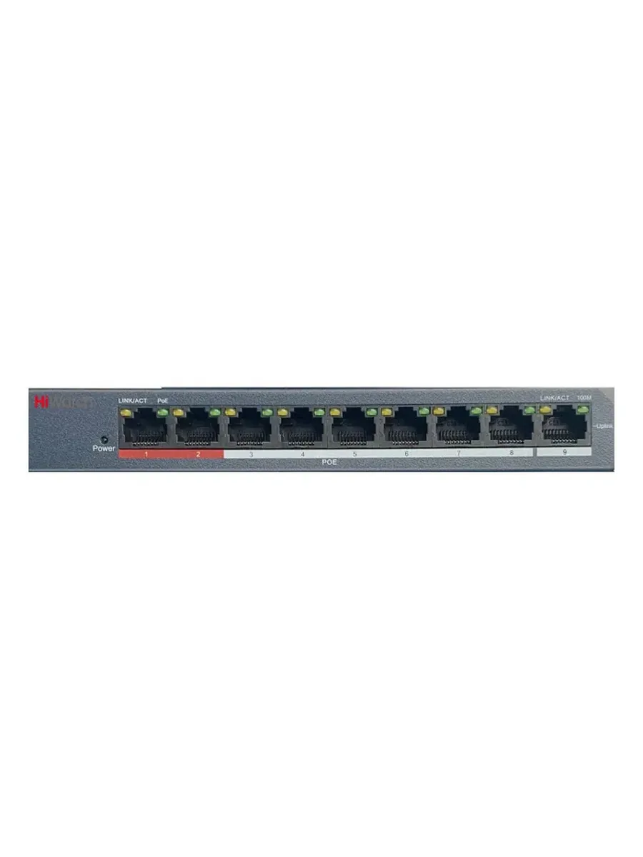 Коммутатор DS-S908P(B) Сетевой неуправляемый 8 RJ45 100M