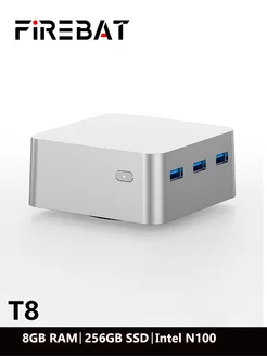 Мини-ПК T8 Intel N100 RAM 8ГБ SSD 256ГБ FIREBAT 391009755 купить за 9 503 ₽ в интернет‑магазине Wildberries