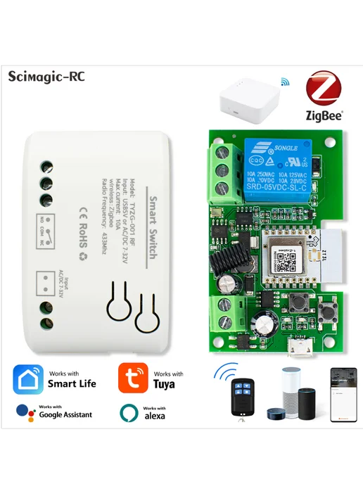 Zigbee умный модуль реле Wi-Fi 7-32V умный дом, вариант, фото 8