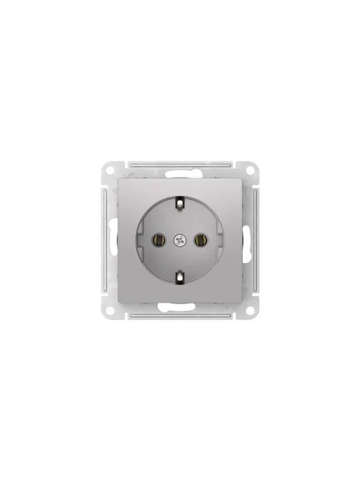 Systeme Electric Розетка с заземлением, без шторок, AtlasDesign, серый, фото 2