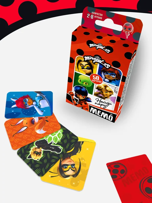 Kids Bay Игры настольные для детей Мемо Леди баг, красный, фото 5