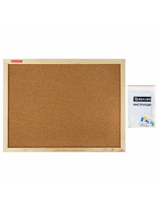 Brauberg Доска пробковая для объявлений 45х60 см, 45x60 см, фото 7