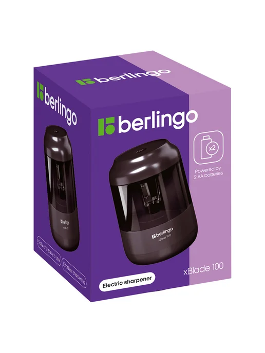 Berlingo Точилка электрическая 1 отверстие с контейнером, черный, фото 7