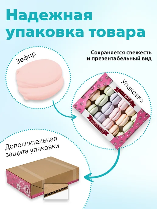 КФ Кронштадтская Зефир Французский Десерт ассорти 500 гр, 500 г, фото 3