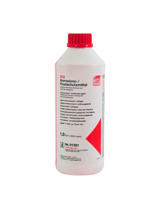 FEBI Антифриз G12 красный 1.5 л концентрат 1381, 1,5 л