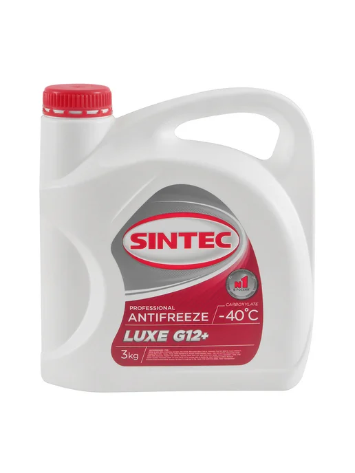 SINTEC Антифриз LUXE G12+ красный 3 кг 990464, 3 кг
