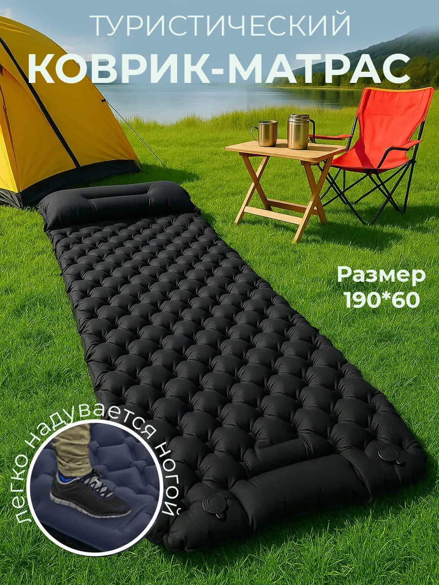 Коврик матрас туристический самонадувающийся