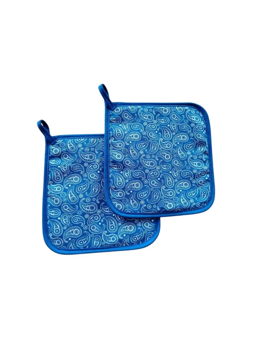 lorena-textile Прихватки кухонные для горячего Молекулы, синий, фото 2