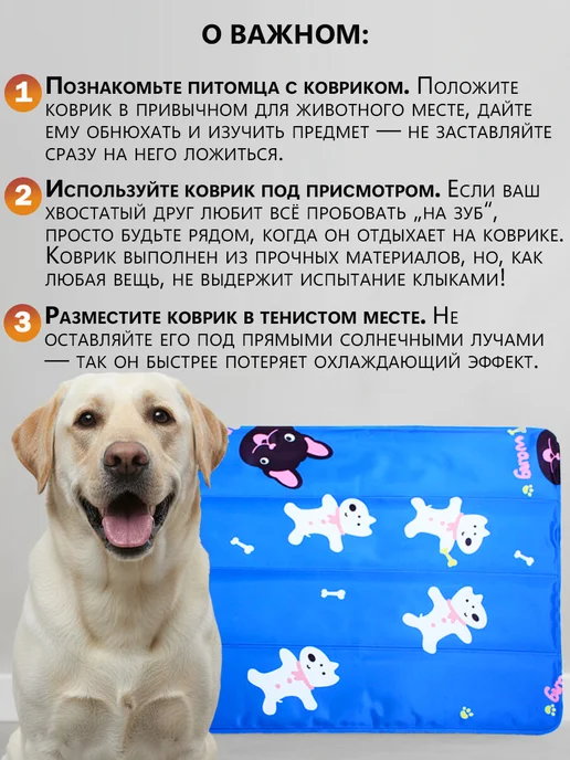 Honey GinGer Охлаждающий коврик для собак и кошек 50х70 см, 50x70 см, фото 5