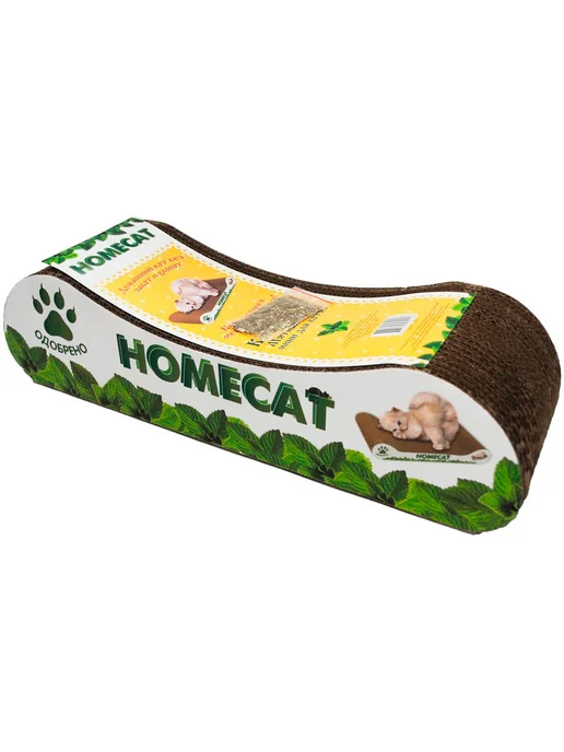 Homecat Когтеточка картонная мятная 41х12х10 см, 41x12x10 см
