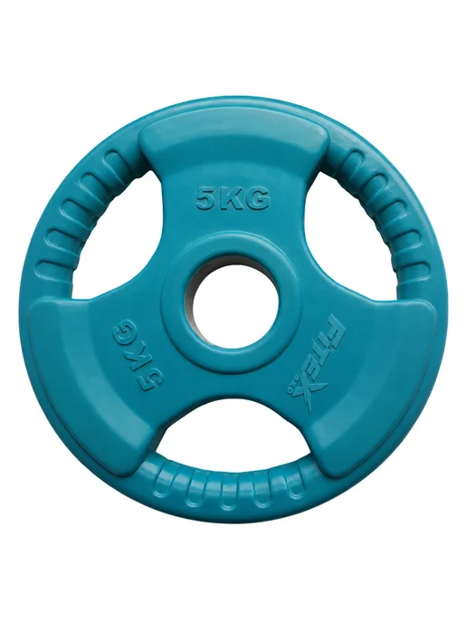 Fitex Pro Диск (блин) 5 кг для штанг чугунный голубой, 5 кг, голубой, фото 2