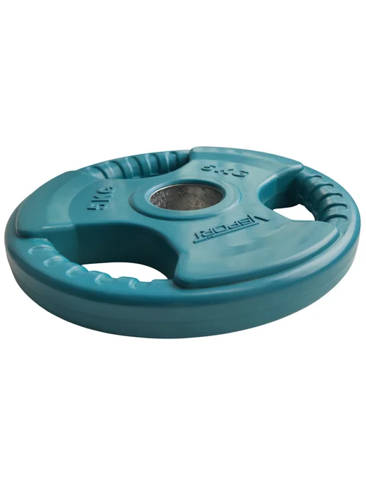 Fitex Pro Диск (блин) 5 кг для штанг чугунный голубой, 5 кг, голубой, фото 3