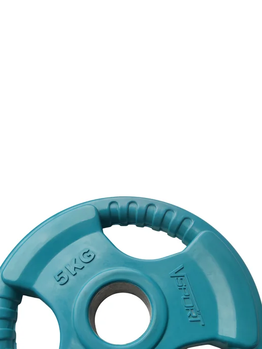 Fitex Pro Диск (блин) 5 кг для штанг чугунный голубой, 5 кг, голубой, фото 4