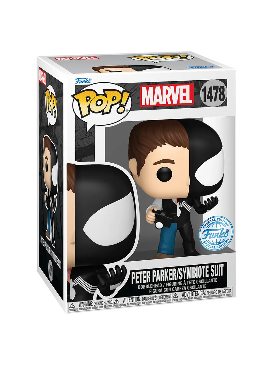 Фигурка Bobble Marvel Split Peter Parker/Spider-Man Black
