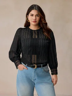 Блузка нарядная больших размеров ТЫСЯЧА СТОЛИЦ QIANZHIDU 391272951 купить за 1 439 ₽ в интернет‑магазине Wildberries