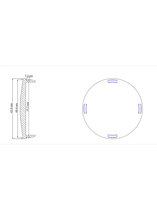Колпачки на литые диски RAPID, К&К, ВИКОМ 55 62, вариант, фото 5