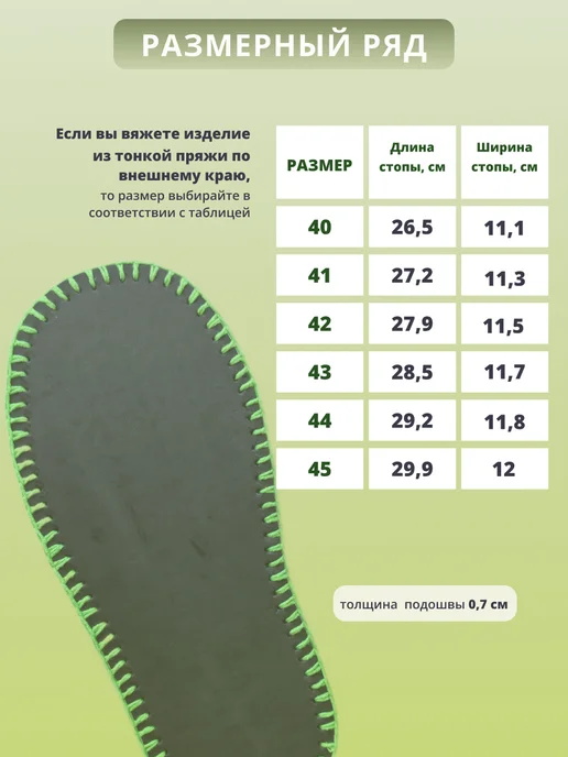 MimiStory Подошва ЭВА для вязания тапочек перфорированная, вариант, фото 3