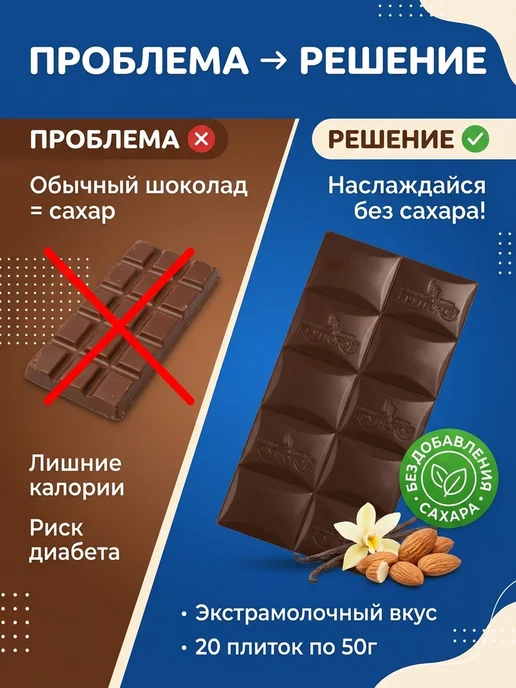 крупской Шоколад экстра молочный Особый без сахара 20 шт, 20 шт, фото 3