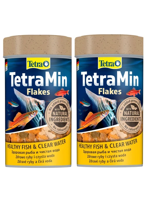 TETRA TetraMin корм для рыб в виде хлопьев 2 банки*100 мл, 100 мл