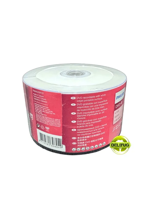 PHILIPS Диск для записи DVD-R Printable 50 шт, 50 шт, фото 4