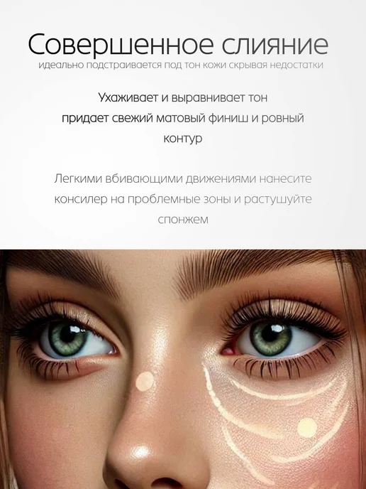 SPARCLI Консилер для лица корректор набор 2 шт, бежевый, фото 5