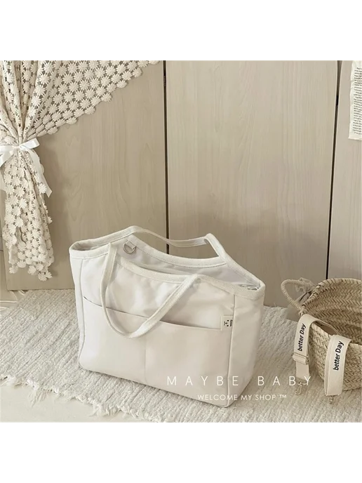 БОЛЬШАЯ ВМЕСТИЛЬНАЯ сумка для подгузников Mommy Bag, белый, фото 2