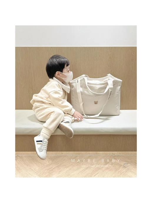 БОЛЬШАЯ ВМЕСТИЛЬНАЯ сумка для подгузников Mommy Bag, белый, фото 6