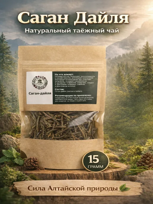 Натуральный урожай Саган Дайля чай 10г листовой натуральный таёжный бодрящий, 10 г