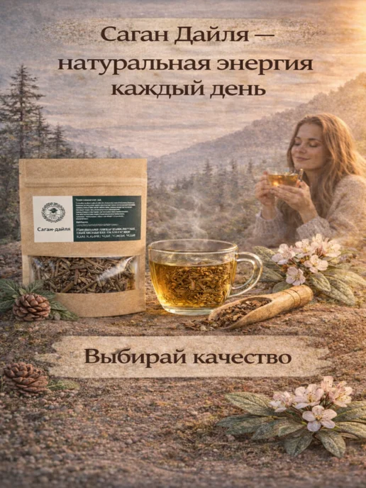 Натуральный урожай Саган Дайля чай 10г листовой натуральный таёжный бодрящий, 10 г, фото 7