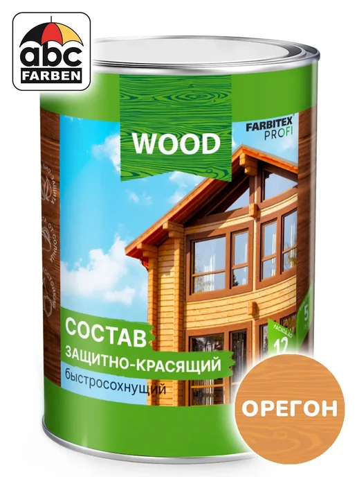 Farbitex Пропитка для дерева Орегон ФАРБИТЕКС Wood 0,75л, 750 мл