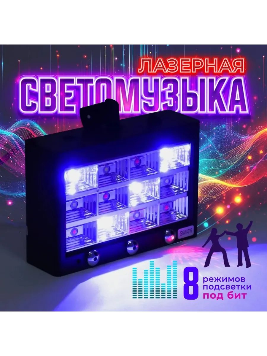 Стробоскоп лазерная светомузыка
