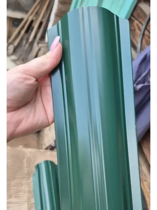 Солнышко Вятки Штакетник 1 м RAL6005 полукруг, 30шт, с саморезами, 1 м, 30 шт, фото 6
