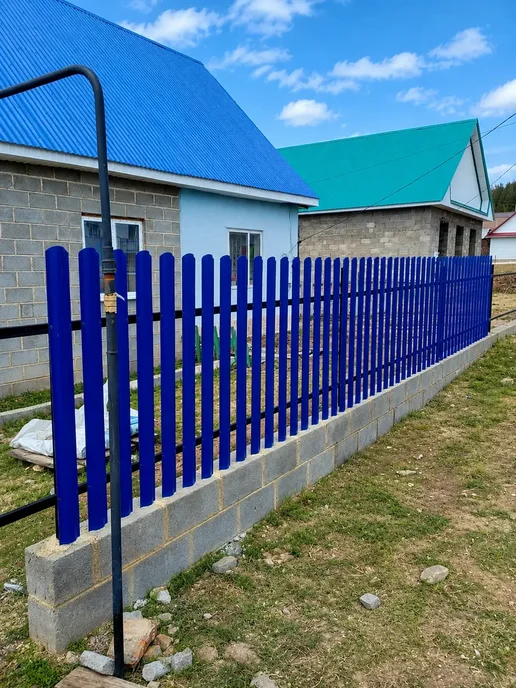 Солнышко Вятки Штакетник металлический 1 м Ral 5002 (30 штук), 1 м, фото 6