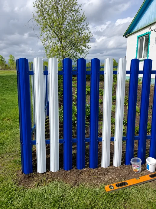Солнышко Вятки Штакетник металлический 1 м Ral 5002 (30 штук), 1 м, фото 7