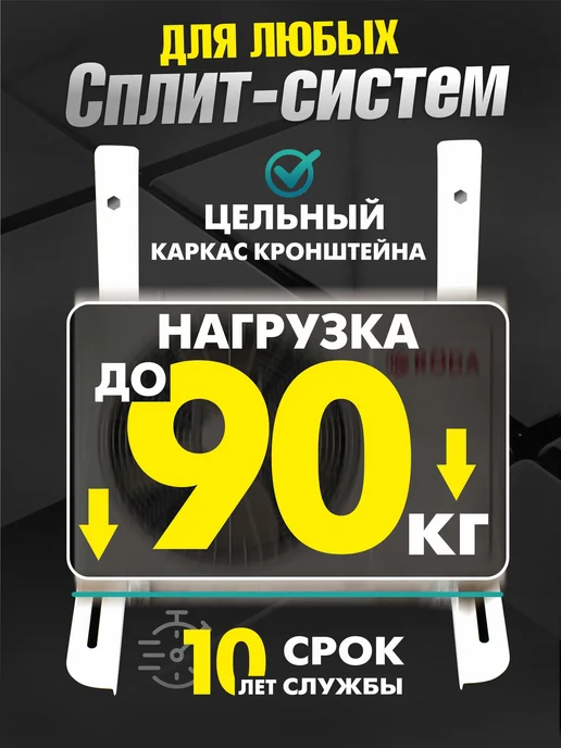 ЭКОГРУПП Кронштейны для сплит-системы и кондиционера (2 мм), белый, фото 2