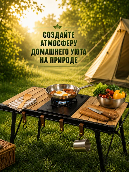 ЗАБРОС Плита газовая туристическая с пьезоподжигом, черный, фото 4