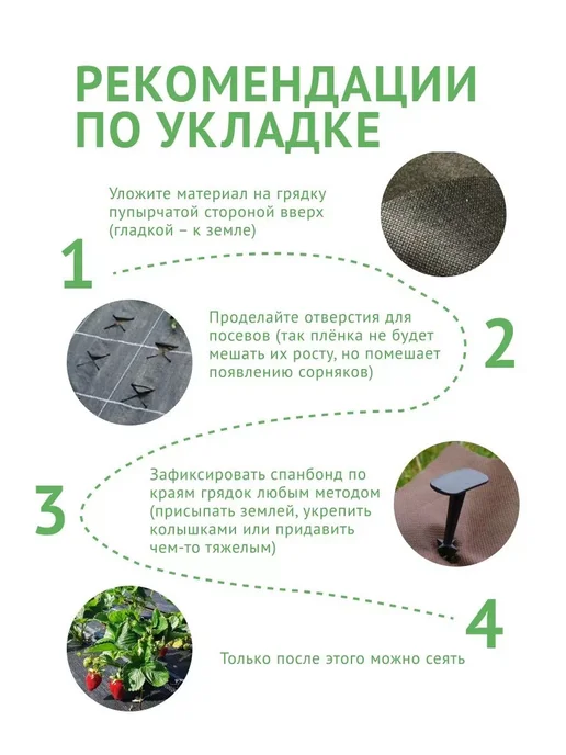 Эксперт Спанбонд укрывной материал черный 150 (1,6х10м), 10 м, фото 5