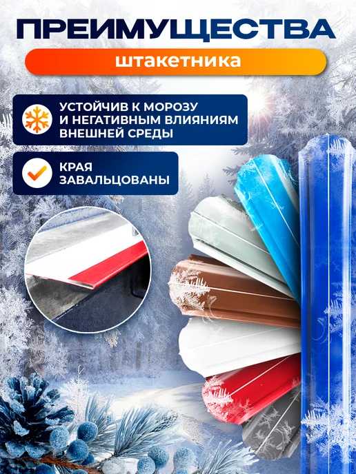 Северные грядки Металлический штакетник текстурированный "Престиж-RAL9005", черный, фото 3