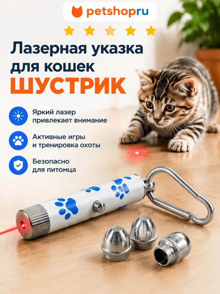 Лазерная указка для кошек "Шустрик"